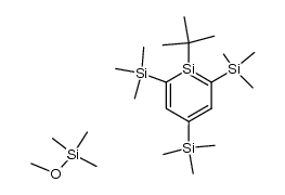1-(tert-butyl)-2,4,6-tris(trimethylsilyl)siline compound with methoxytrimethylsilane (1:1) Structure