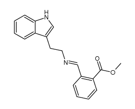 (E)-methyl 2-(((2-(1H-indol-3-yl)ethyl)imino)methyl)benzoate Structure