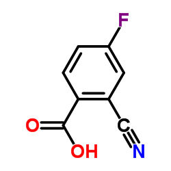 2-氰基-4-氟苯甲酸结构式