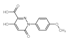 4-羟基-1-(4-甲氧基苯基)-6-氧代-1,6-二氢-3-吡嗪羧酸结构式