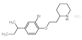 2-{2-[2-Bromo-4-(sec-butyl)phenoxy]-ethyl}piperidine hydrochloride Structure