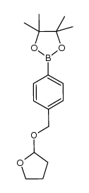 2-[4'-(4'',4'',5'',5''-tetramethyl-1'',3'',2''-dioxaborolan-2''-yl)-benzyloxy]tetrahydrofuran结构式