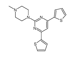 2-(4-methylpiperazin-1-yl)-4,6-dithiophen-2-ylpyrimidine Structure