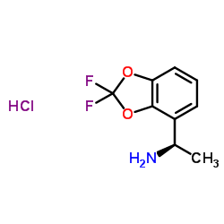 (R)-1-(2,2-二氟苯并[d][1,3]间二氧杂环戊烯-4-基)乙胺盐酸盐结构式