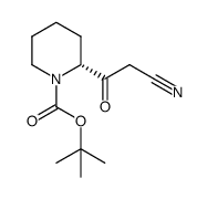 (R)-tert-butyl 2-(2-cyanoacetyl)piperidine-1-carboxylate Structure