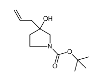 Tert-Butyl 3-Allyl-3-Hydroxypyrrolidine-1-Carboxylate Structure