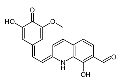 7-Quinolinecarboxaldehyde, 2-[2-(3,4-dihydroxy-5-methoxyphenyl)ethenyl]-8-hydroxy- Structure