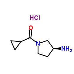 (S)-(3-aminopyrrolidin-1-yl)(cyclopropyl)methanone hydrogen chloride Structure