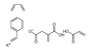 potassium,buta-1,3-diene,3-carboxybut-3-enoate,prop-2-enoic acid,styrene结构式
