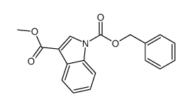 1-O-benzyl 3-O-methyl indole-1,3-dicarboxylate结构式