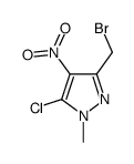 3-(bromomethyl)-5-chloro-1-methyl-4-nitropyrazole结构式