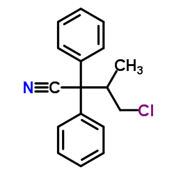 4-Chloro-3-methyl-2,2-diphenylbutanenitrile Structure