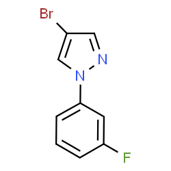 4-溴-1-(3-氟苯基)-1H-吡唑结构式