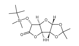 5-O-(tert-Butyldimethylsilyl)-1,2-O-isopropyliden-β-D-idofuranurono-6,3-lacton Structure