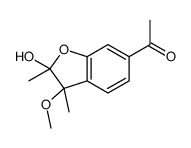 1-(2-hydroxy-3-methoxy-2,3-dimethyl-1-benzofuran-6-yl)ethanone结构式