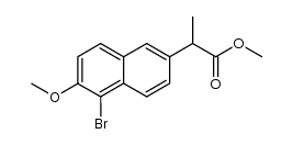 S-(+)-2-(5-bromo-6-methoxy-2-naphthyl)-propionic acid methylester结构式