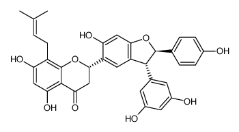 槐黄烷酮H结构式