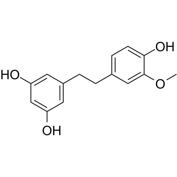 5-[2-(4-羟基-3-甲氧基苯基)乙基]-1,3-苯二酚结构式