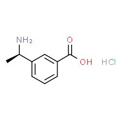 (R)-3-(1-氨基乙基)苯甲酸盐酸盐结构式