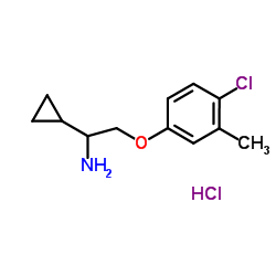 2-(4-Chloro-3-methylphenoxy)-1-cyclopropylethanamine hydrochloride (1:1) Structure