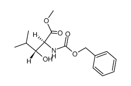N-Benzyloxycarbonyl-DL-threo-β-hydroxyleucin-methylester Structure