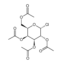 2,3,4,6-四邻乙酰基-alpha-d-氟代半乳糖氯化物结构式