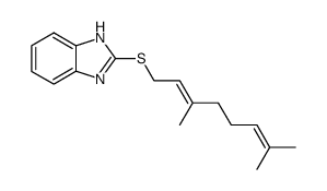 2-((E)-3,7-Dimethyl-octa-2,6-dienylsulfanyl)-1H-benzoimidazole结构式