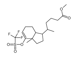 2,3,3a,6,7,7a-Hexahydro-5',7a-dimethyl-4-hydroxy-indene-(1R)-1'-pentanoic Acid Methyl Ester 4-O-Trifluoromethanesulfonate Structure