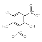 Phenol,4-chloro-3-methyl-2,6-dinitro- Structure