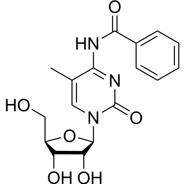 N4-Benzoyl-5-methylcytidine结构式