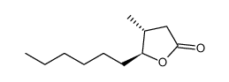 (4R,5S)-5-己基-4-甲基二氢呋喃-2(3H)-酮结构式