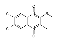 6,7-dichloro-3-methyl-2-methylsulfanyl-4-oxidoquinoxalin-1-ium 1-oxide结构式