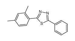 2-(2,4-dimethylphenyl)-5-phenyl-1,3,4-thiadiazole结构式