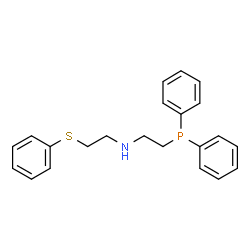 N-[2-(二苯基膦基)乙基]-2-(苯硫基)-乙胺结构式