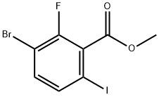 3-溴-2-氟-6-碘苯甲酸甲酯结构式