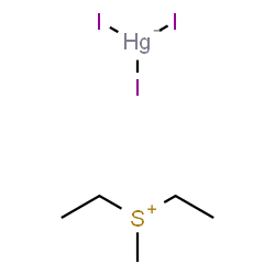 Diethylmethylsulfonium iodide mercuric iodide addition compound结构式