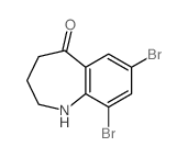 9,11-dibromo-2-azabicyclo[5.4.0]undeca-8,10,12-trien-6-one结构式
