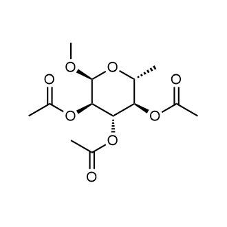 (2S,3R,4S,5R,6R)-2-甲基氧基-6-甲基四氢-2H-吡喃-3,4,5-三基三乙酸结构式