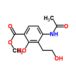 4-乙酰氨基-2-羟基-3-(2-羟基乙基)苯甲酸结构式