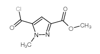 5-(氯羰基)-1-甲基-1H-吡唑-3-羧酸甲酯结构式