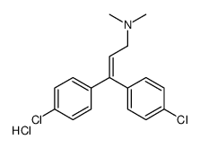 3,3-bis(4-chlorophenyl)-N,N-dimethylprop-2-en-1-amine,hydrochloride结构式
