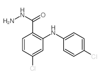 Benzoic acid,4-chloro-2-[(4-chlorophenyl)amino]-, hydrazide structure