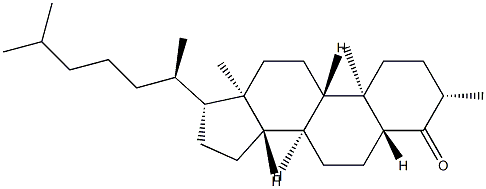 3β-Methyl-5α-cholestan-4-one结构式