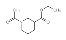 3-Piperidinecarboxylicacid, 1-acetyl-, ethyl ester结构式