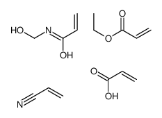 丙烯酸乙酯、丙烯酸、丙烯腈、N-羟甲基丙烯胺的共聚物结构式