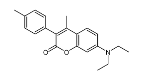 7-(diethylamino)-4-methyl-3-(4-methylphenyl)chromen-2-one结构式