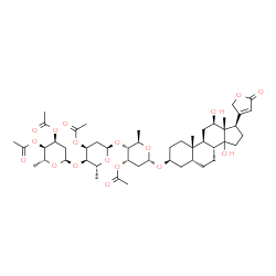 Digoxin, teraacetate Structure