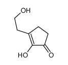 2-hydroxy-3-(2-hydroxyethyl)cyclopent-2-en-1-one结构式