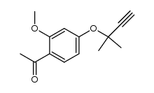 1-(2-methoxy-4-((2-methylbut-3-yn-2-yl)oxy)phenyl)ethanone结构式