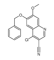 4-氯-7-甲氧基-6-(苯基甲氧基)-3-喹啉甲腈结构式